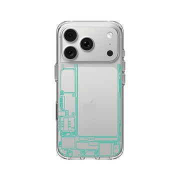 iPhone 18 Pro Clear Case（相機按鈕） 透明 - JOCR - Inside an iPhone - Green