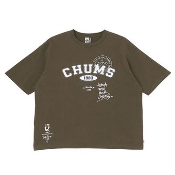 CHUMS 守矢努 CHUMS College T-Shirt 男 短袖上衣 卡其綠 CH012793M022