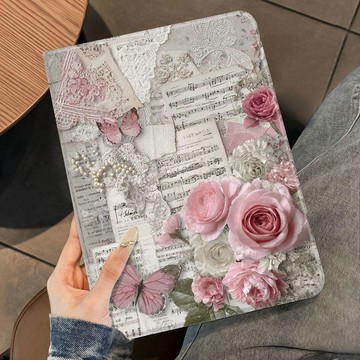 粉色手賬 平板保護套 適用於 iPad Pro A16 10 9 8 7 Air5 4 mini6 M4 M3 保護殼