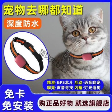 寵物GPS定位器4G狗狗防水貓咪防丟走失手機智能遠程追蹤寵物項圈6
