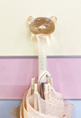 【震撼精品百貨】Rilakkuma San-X 拉拉熊懶懶熊~拉拉熊 RILAKKUMA雨晴兼用直立傘-米(55CM)#54701
