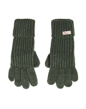 Barbour Saltburn knitted gloves in khaki-Green