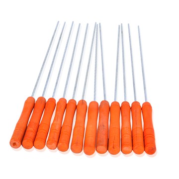 燒烤常用工具針木柄12只裝烤針燒烤用品麻花烤肉針家居實用燒烤針