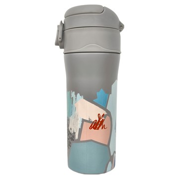 SWANZ 天鵝瓷 淨瓷彈跳杯 真空保溫杯  斑斕拼貼  550ml  1個