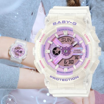 CASIO卡西歐 BABY-G 夢幻色彩 雙顯腕錶 BA-110PS-7A