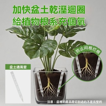 🔥臺灣出貨🔥新款盆土通風管透氣管防爛根神器盆土透氣花盆底部加長花卉施肥管