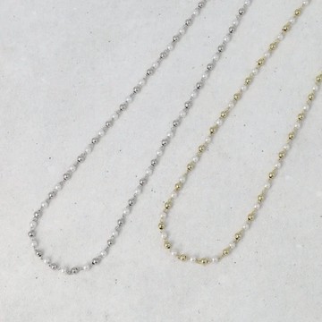 【OSEWAYA 日本飾品】柔光圓珠項鍊 生日禮物/情人節禮物/牡羊座/金牛座
