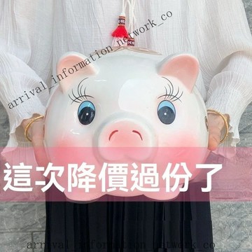 ✨🎇可開發票#只進不出/可進可出 陶瓷豬豬存錢罐 成人 少女心 兒童可愛儲蓄罐大容量