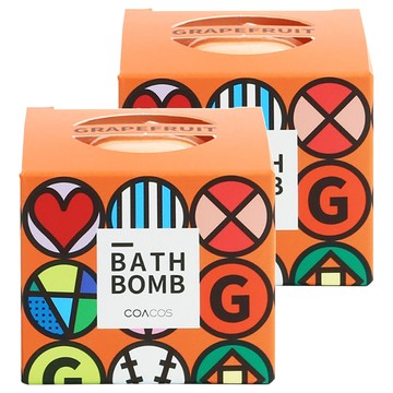 COACOS 泡泡沐浴球 葡萄柚香 含5種植物萃取精油  140g  2個