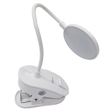 生活小集 夾式圓形LED檯燈 8101  白色