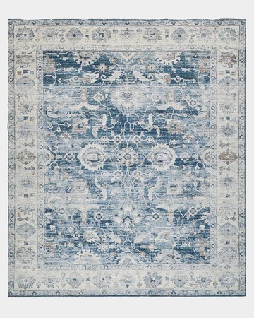 Vintage Loom Blue & Beige Rug, 9' x 12'