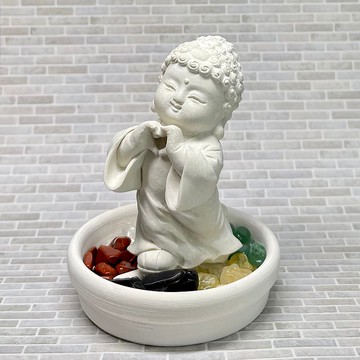 【五倍券優惠】五行水晶礦石擴香 台灣原創公仔之佛愛 - 小盤組