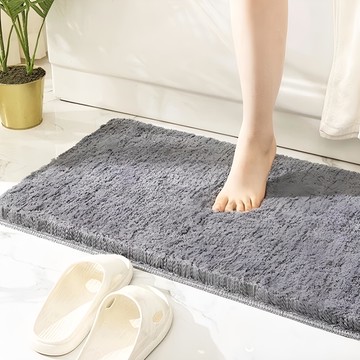 葉子小舖 吸水絨毛地墊  80 x 50cm  石墨灰