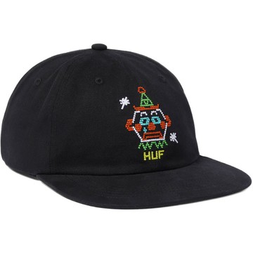 【HUF】241E11500F CLOWNIN' AROUND STRAPBACK 棒球帽 / 六分割帽 (黑色)