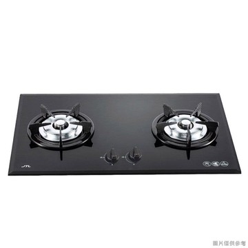 【喜特麗】【JT-2203A-1_LPG】74cm雙口玻璃 檯面瓦斯爐(黑)-桶裝瓦斯(送基本安裝)