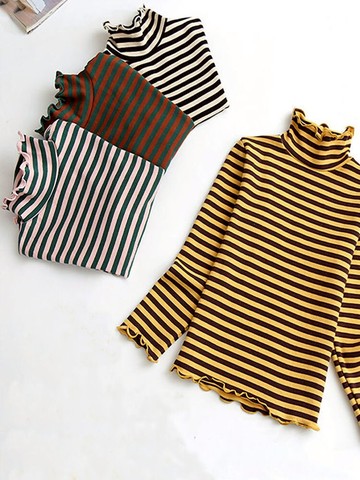 女童打底衫兒童秋袖T恤小女孩體恤秋冬高上衣