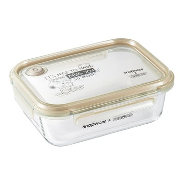 Corelle Brands 康寧餐具 Snapware SNOOPY復刻黑白耐熱玻璃保鮮盒  1個容器 + 1個蓋子  1個