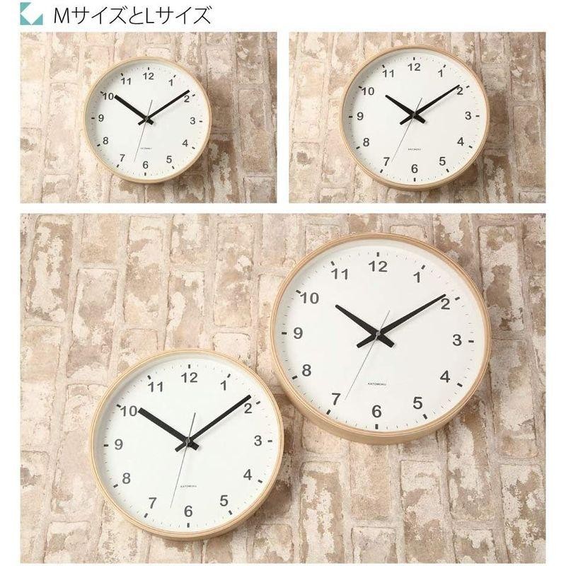 色: クォーツ時計】KATOMOKU plywood clock ナチュラル-