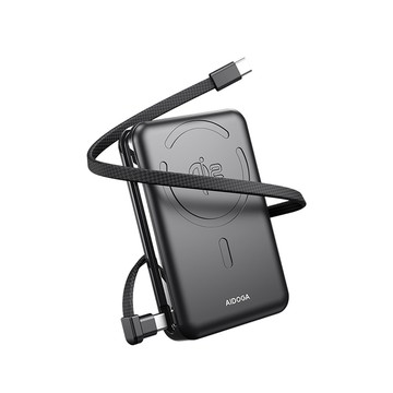 AIDOGA CCC認證+QRCode Qi2 10000mAh 磁吸快充無線充電行動電源手機支架 PD雙向快充充電線 可充AirPods/筆電