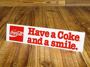 コカコーラ ステッカー グッズ 車 アメリカン バイク ヘルメット Have A Coke And A Smile Sc Ccbs11 Lfs 通販 Lineポイント最大1 0 Get Lineショッピング