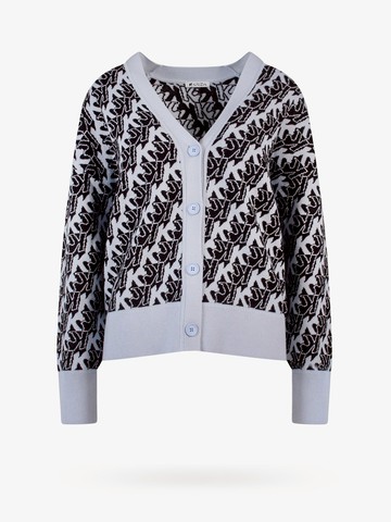 Wool cardigan with all-over monogram - K KRIZIA - gender_Woman