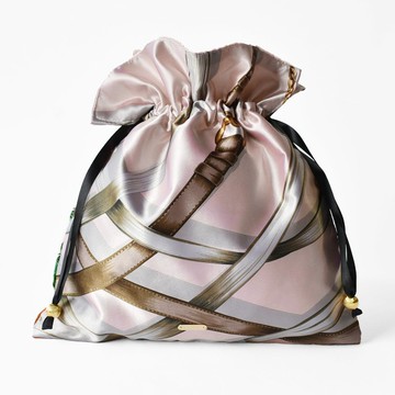 SCF KINCHAKU (絲巾抽繩包)  L  / 日本製造