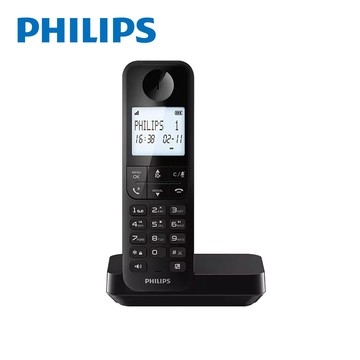 PHILIPS 大螢幕電量顯示1.7GHz數位無線電話-D2701B