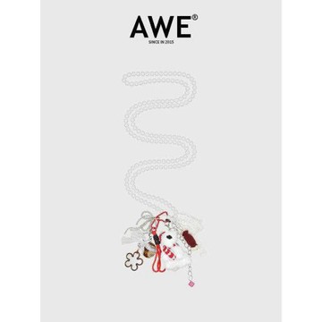 AWE可愛西高地狗狗玩偶斜挎項鏈長款穆祉丞馬嘉祺同款手機鏈配飾