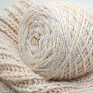 織圍巾毛線粗線男女手工編織圍脖粗毛線牛奶棉雪花點彩色粗毛線團