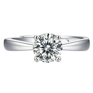 CF Diamond 女款 莫桑鑽 戒指  A0716 純愛  1克拉  銀色  可調整