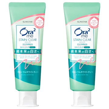 Ora2 愛樂齒 淨白無瑕牙膏  淡雅白茶花香  125g  預防蛀牙  2條