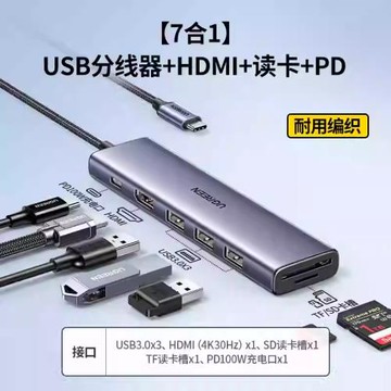 綠聯CM511Type-C多功能擴展塢器高清4kUSB-C15596 15597 45323