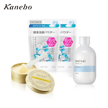 【秋日肌膚穩定企劃64折】Kanebo 佳麗寶 suisai 金黃奶油深層柔洗組