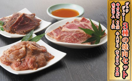 焼肉ジュウジュウ！3種の焼肉セット