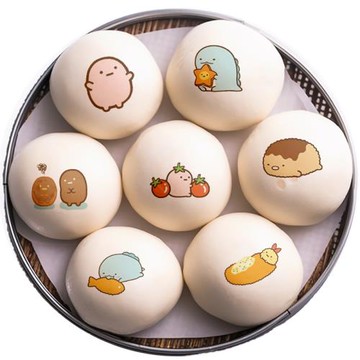 0.3林記拉布布角落精靈史努比叮當威化紙糯米紙包子饅頭蒸包貼紙