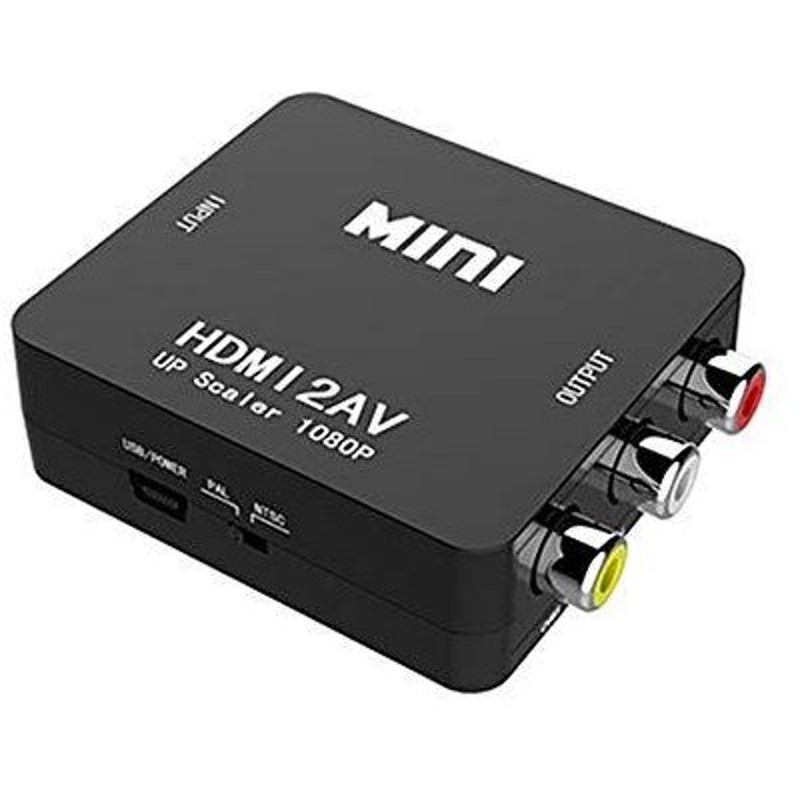 HDMI to AV コンバーター コンポジット HDMI to RCA 変換コンバーター PAL/NTSC切替 1080P対応 HDMIからアナログ  通販 LINEポイント最大GET | LINEショッピング