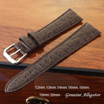 錶帶 進口純正鱷魚皮高級錶帶 ( 22mm.20mm.19mm.18mm )