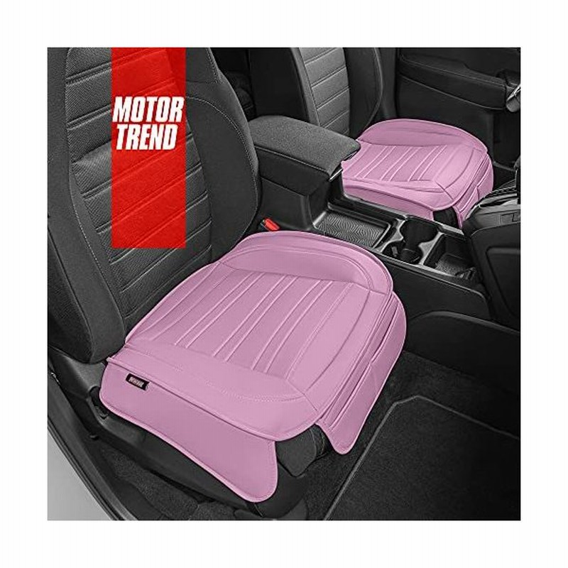 モータートレンドピンクフェイクレザーカーシートカバーフロントシート用2パックパッド入りカーシートクッション収納ポケット付きオートトラックバンsu 通販 Lineポイント最大0 5 Get Lineショッピング