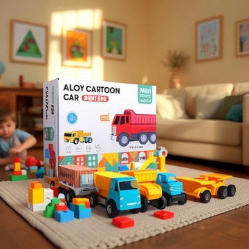 兒童玩具仿真合金小汽車迷你回力工程車模型套裝禮盒3至6男孩禮物【益三和】可開發票