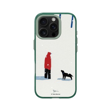iPhone 16 Pro Clear 憂墨綠 - Taku Bannai 坂内拓 - Snow fun｜雪地與愛犬的小步伐