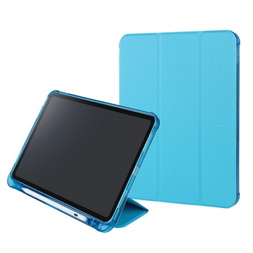 TUCANO 義大利  Satin iPad A16/第10代 專用 緞面高質感保護殼 - 天藍色