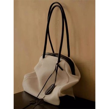 托特包2025新款今年流行小眾拼接單肩貝殼包復古手提高級感旅行袋