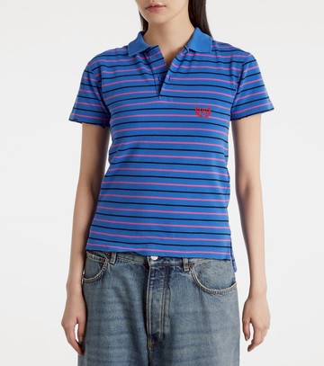 Balenciaga Striped cotton polo shirt