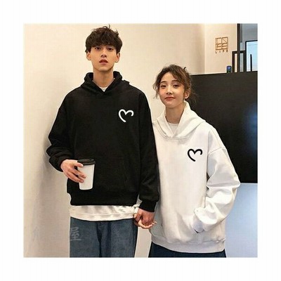 ペアルック パーカー レディース おしゃれ 春 ペアルックプル お揃い 服 トレーナー 大きいサイズ プレゼント リンクコーデ ペアルック 秋 通販 Lineポイント最大get Lineショッピング