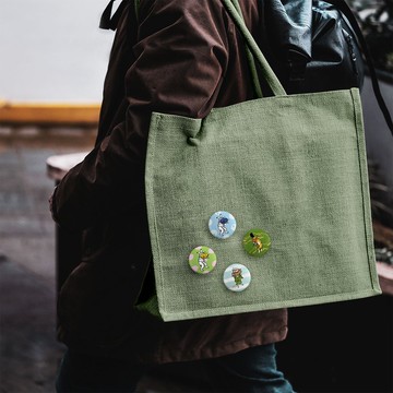 鳥獸戲畫-徽章別針-4款 日本高山寺 古老漫畫