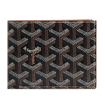 GOYARD Victoire Goyardine帆布標誌印花雙折8卡短夾.咖