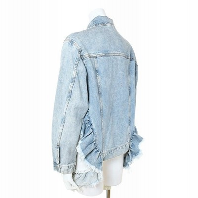 【タグ付未使用】DIESEL ディーゼル ウォッシュド フリル デニムジャケット ディーゼル DIESEL デニムジャケット レディース ヴィンテージ
