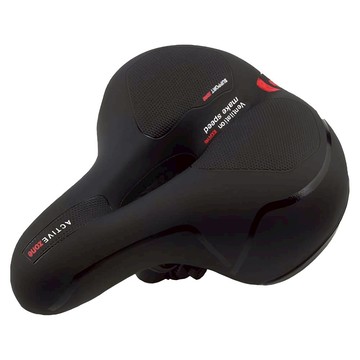 make speed 雙彈簧緩震自行車座墊  1個  黑色 + 紅色