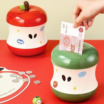 桃園出貨🍂可愛蘋果存錢罐桌面擺件女孩學生兒童可存可取儲蓄罐男孩零錢罐