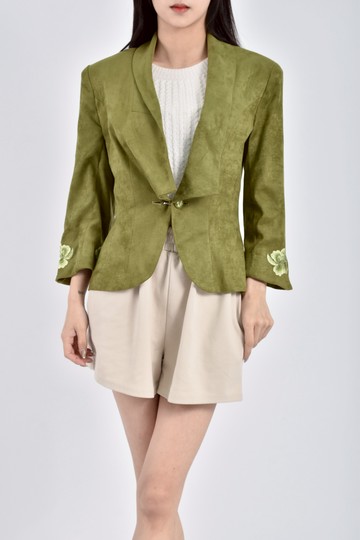 (S) zelda刺繡綠色外套